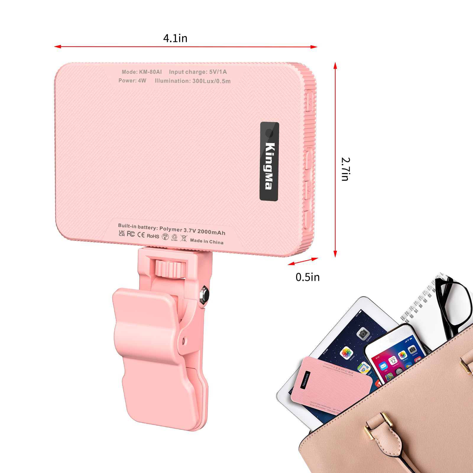 King Ma Pink Rechargeable Self - đánh giá và giá Photography Lighting Handheld